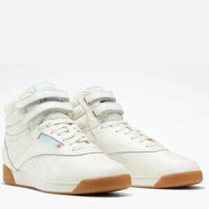 Reebok Freestyle Hi 5411 LTD Women Casual Retro Shoe Off White Sneaker Size 9